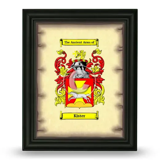 Kister Coat of Arms Framed - Black