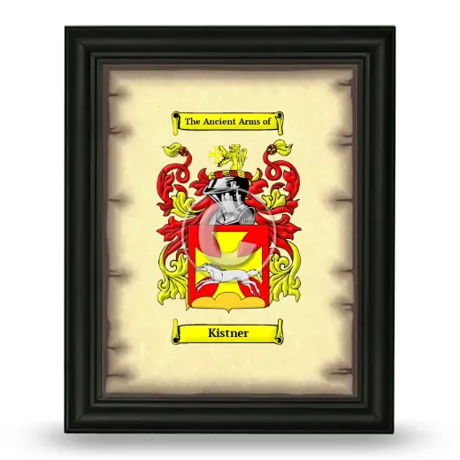 Kistner Coat of Arms Framed - Black