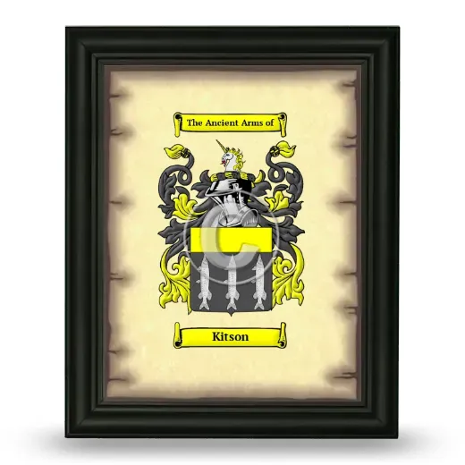 Kitson Coat of Arms Framed - Black