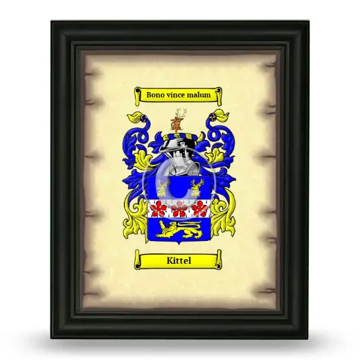 Kittel Coat of Arms Framed - Black