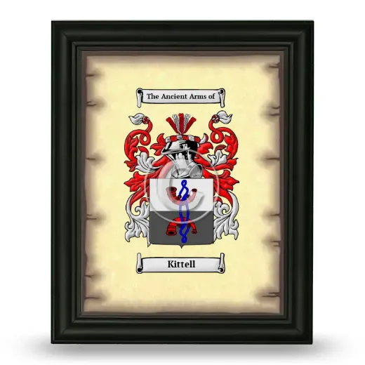 Kittell Coat of Arms Framed - Black