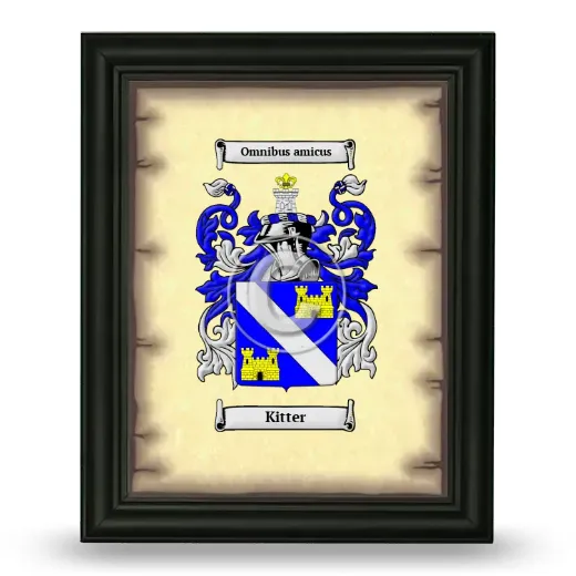 Kitter Coat of Arms Framed - Black