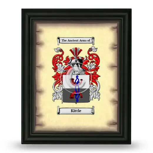 Kittle Coat of Arms Framed - Black