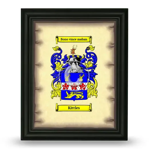 Kittles Coat of Arms Framed - Black
