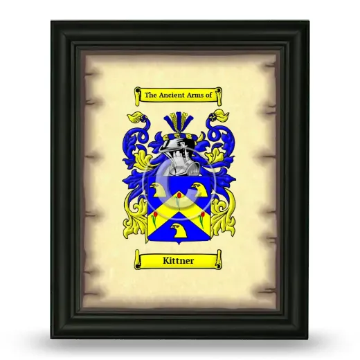 Kittner Coat of Arms Framed - Black