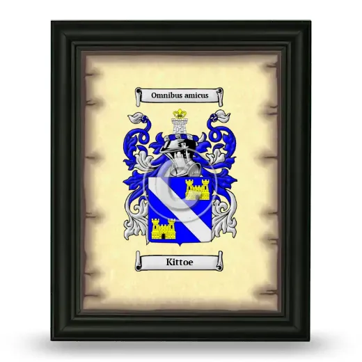 Kittoe Coat of Arms Framed - Black