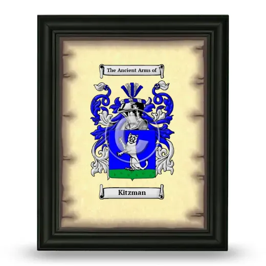 Kitzman Coat of Arms Framed - Black