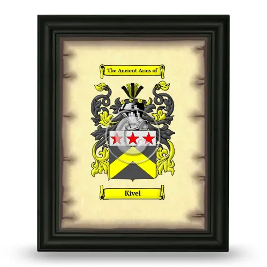 Kivel Coat of Arms Framed - Black
