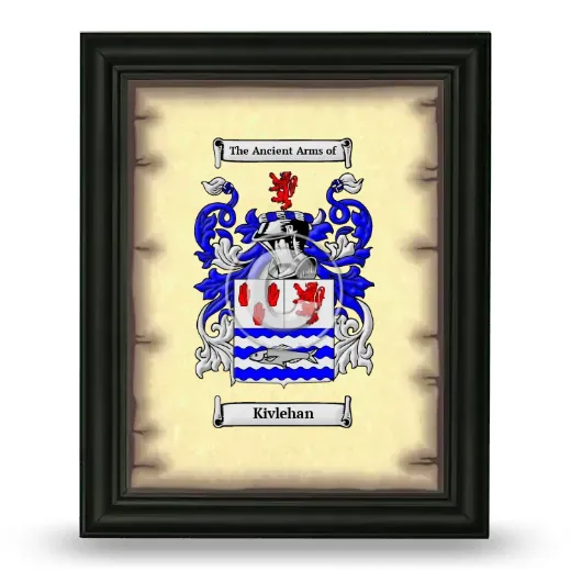 Kivlehan Coat of Arms Framed - Black