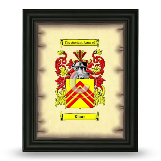 Klaar Coat of Arms Framed - Black