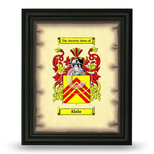 Klahr Coat of Arms Framed - Black