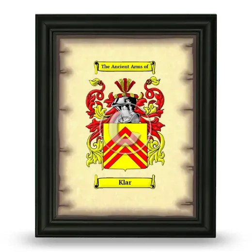 Klar Coat of Arms Framed - Black