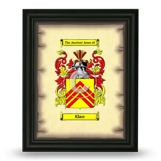 Klarr Coat of Arms Framed - Black
