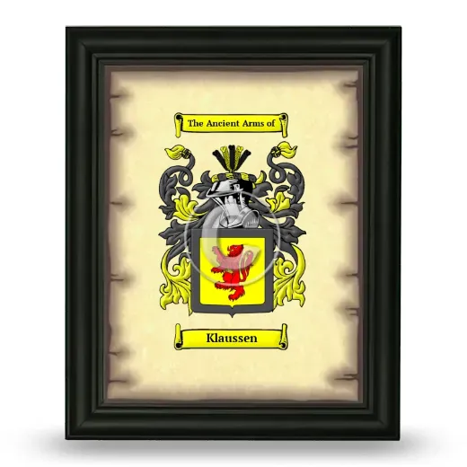 Klaussen Coat of Arms Framed - Black