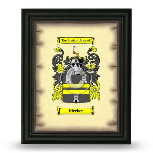Kleeber Coat of Arms Framed - Black