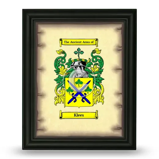 Klees Coat of Arms Framed - Black