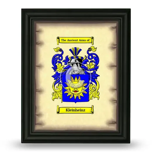 Kleinheinz Coat of Arms Framed - Black