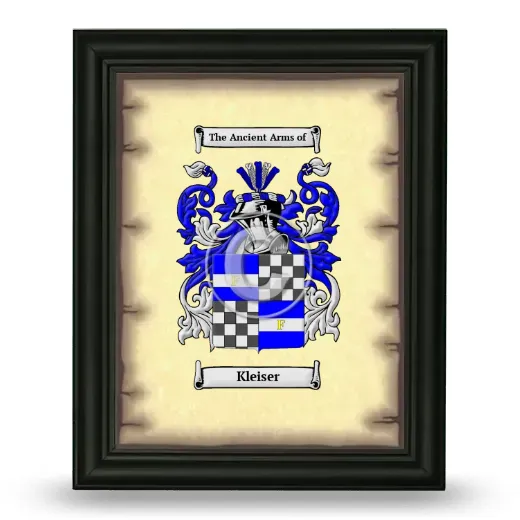 Kleiser Coat of Arms Framed - Black