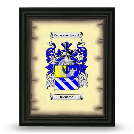 Klemme Coat of Arms Framed - Black