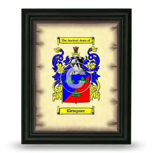 Klempner Coat of Arms Framed - Black