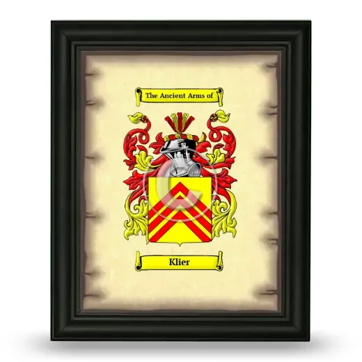 Klier Coat of Arms Framed - Black