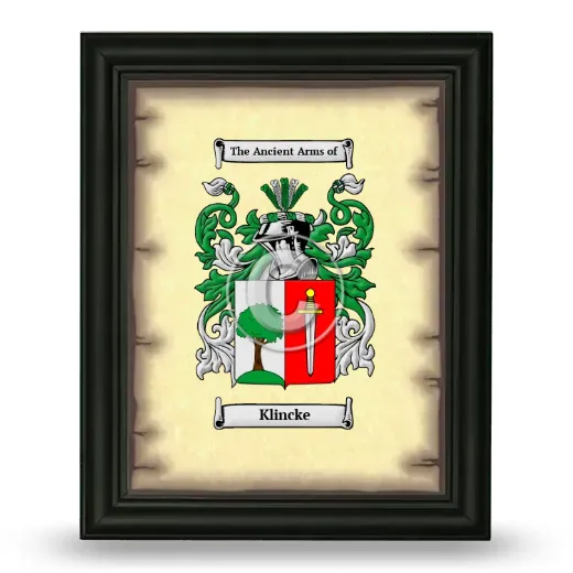 Klincke Coat of Arms Framed - Black