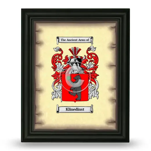 Klinedinst Coat of Arms Framed - Black