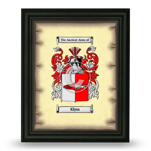 Klym Coat of Arms Framed - Black