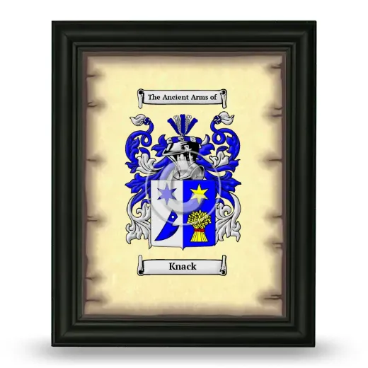 Knack Coat of Arms Framed - Black