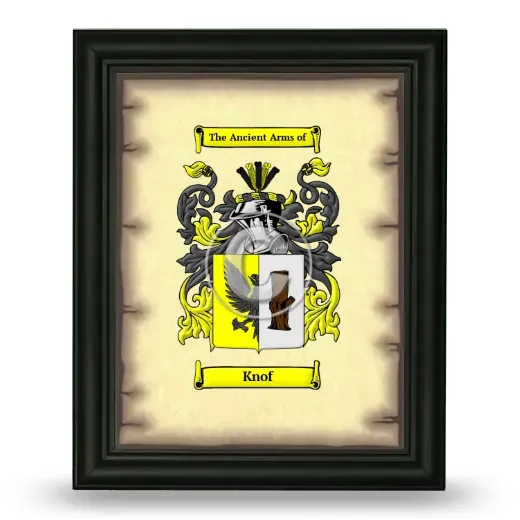 Knof Coat of Arms Framed - Black