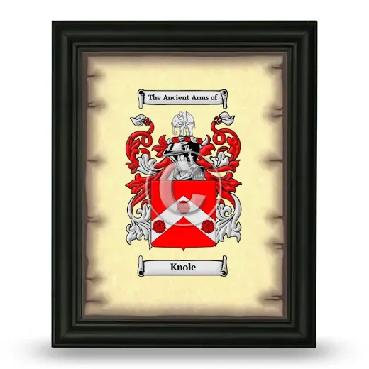 Knole Coat of Arms Framed - Black