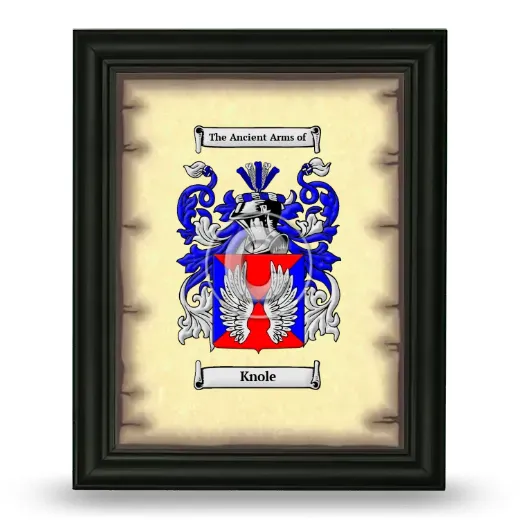 Knole Coat of Arms Framed - Black