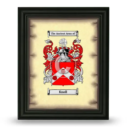 Knoll Coat of Arms Framed - Black