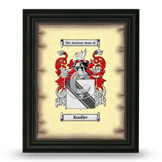 Knoller Coat of Arms Framed - Black