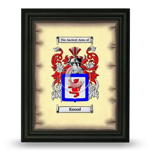 Knood Coat of Arms Framed - Black