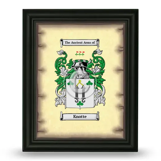 Knotte Coat of Arms Framed - Black