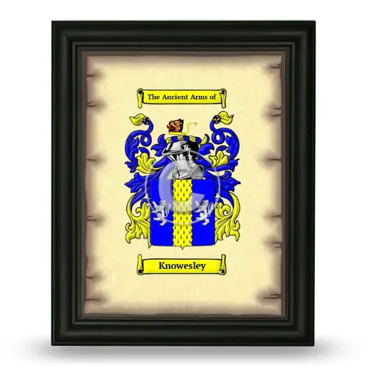 Knowesley Coat of Arms Framed - Black