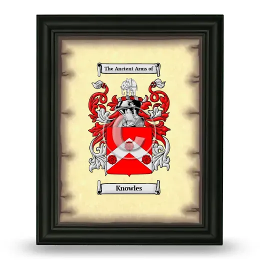 Knowles Coat of Arms Framed - Black