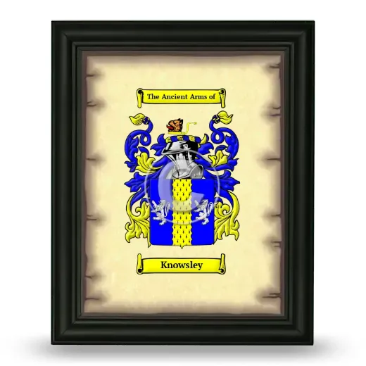 Knowsley Coat of Arms Framed - Black