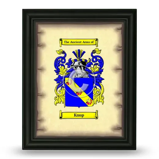 Knup Coat of Arms Framed - Black