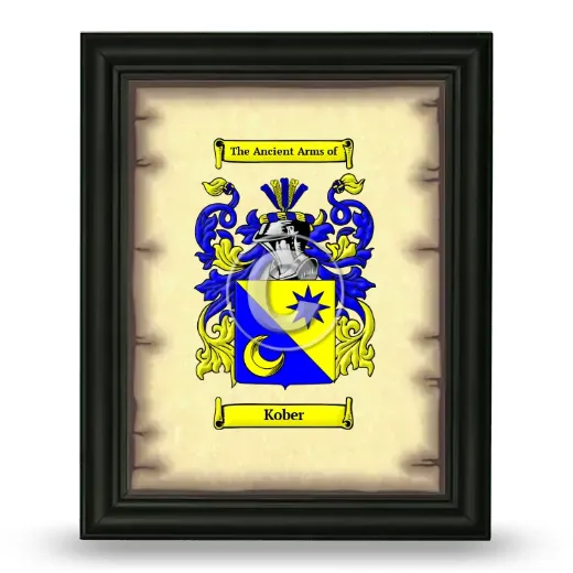 Kober Coat of Arms Framed - Black