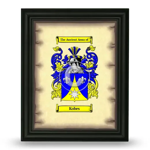 Kobes Coat of Arms Framed - Black