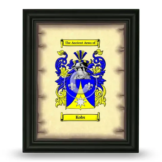 Kobs Coat of Arms Framed - Black