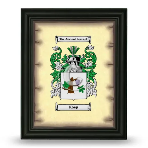 Koep Coat of Arms Framed - Black