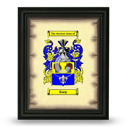 Koep Coat of Arms Framed - Black