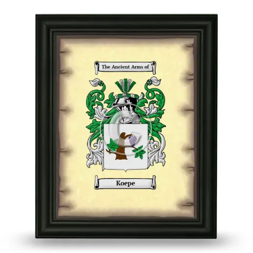 Koepe Coat of Arms Framed - Black