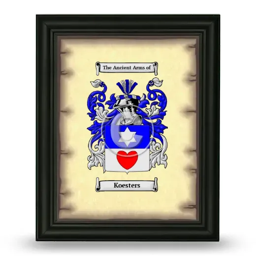 Koesters Coat of Arms Framed - Black