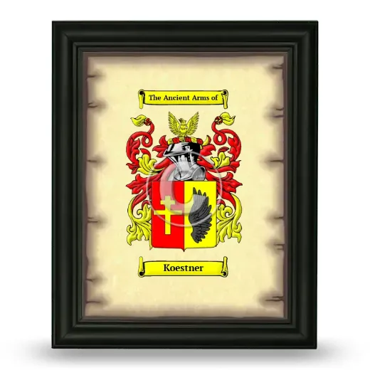 Koestner Coat of Arms Framed - Black