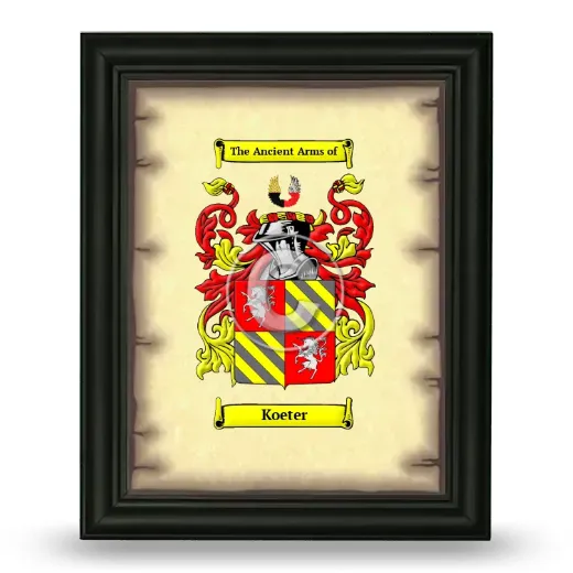 Koeter Coat of Arms Framed - Black