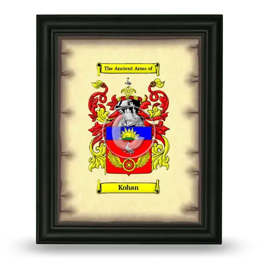 Kohan Coat of Arms Framed - Black